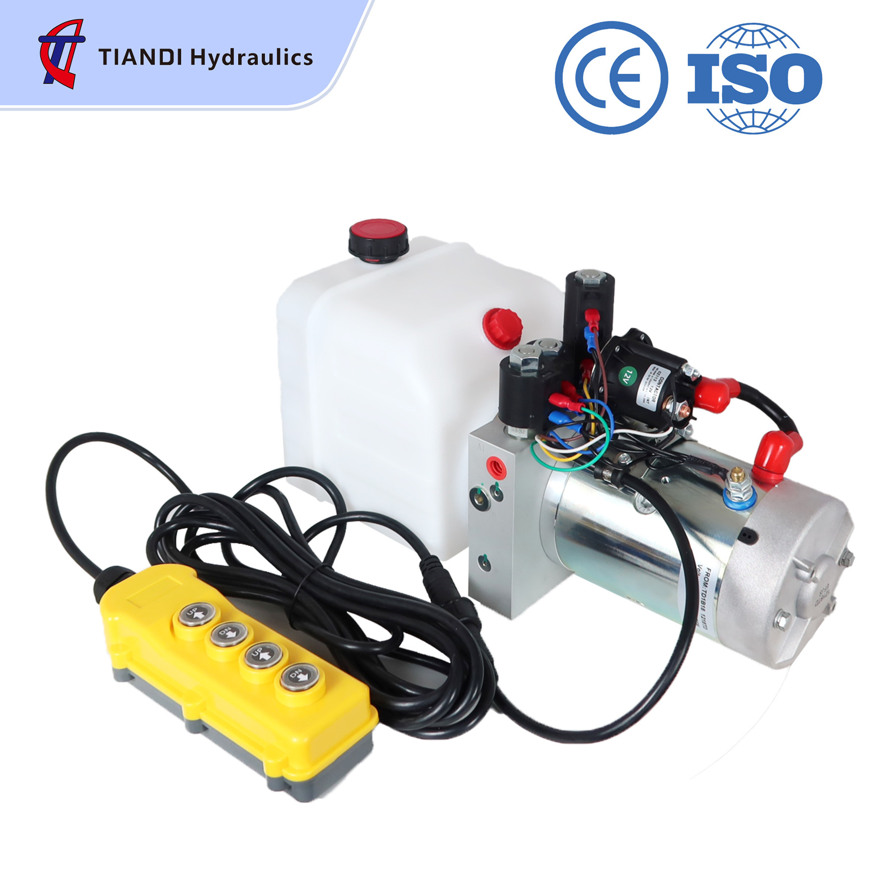 DC 12V 1.6Kw Small Double Acting Power Pack Hydraulic System Unit For Truck Tailboard