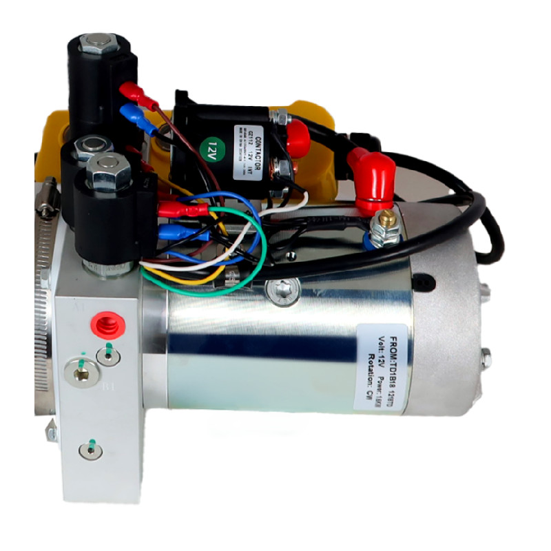 DC 12V 1.6Kw Small Double Acting Power Pack Hydraulic System Unit For Truck Tailboard