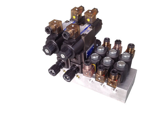 G3/8 Hydraulic Flow Control Valve System , 210 Bar Hydraulic Stack Valves